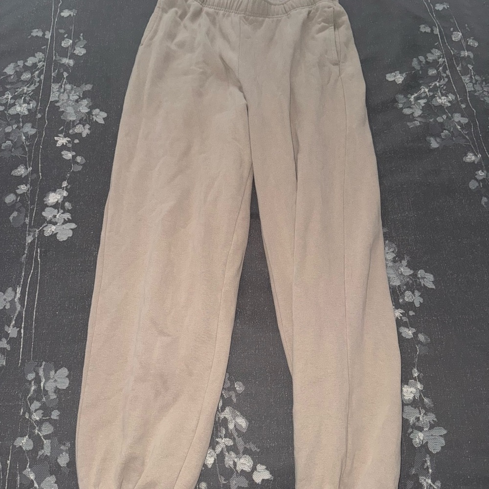 PacSun Lazypants Tan Cuffed Sweatpants Size Small